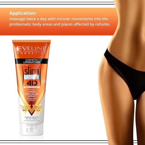  Eveline Cosmetics Eveline Slim Extreme 4D Liposuction Body Serum, 8.80 Fluid Ounce