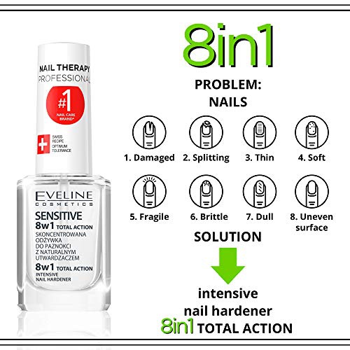 Eveline Cosmetics Total Action 8 in 1 Intensive Nail Treatment and Conditioner Sensitive