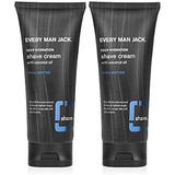 Every Man Jack Shave Cream - Shea Butter | 6.7-ounce Twin Pack - 2 Tubes Included | Naturally Derived, Parabens-free, Pthalate-free, Dye-free, and Certified Cruelty Free