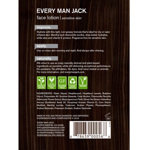  Every Man Jack Post Shave Face Lotion, Signature Mint, 4.2 oz