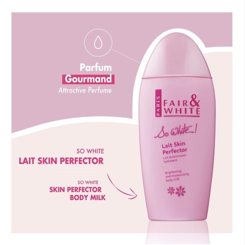 Fair & White So White Skin Perfector Body Lotion - Brightening & Moisturizing Body Milk, 500ml/17.6fl.oz.