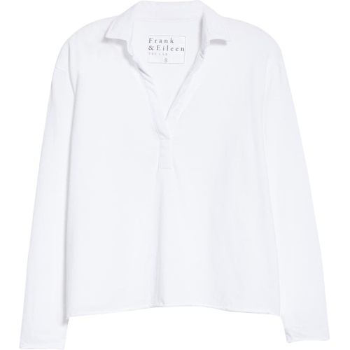  Frank & Eileen Heritage Jersey Popover Henley_WHITE