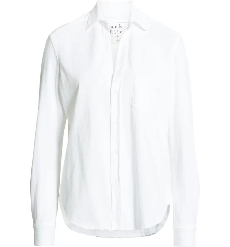  Frank & Eileen Tee Lab Knit Button Down Shirt_White