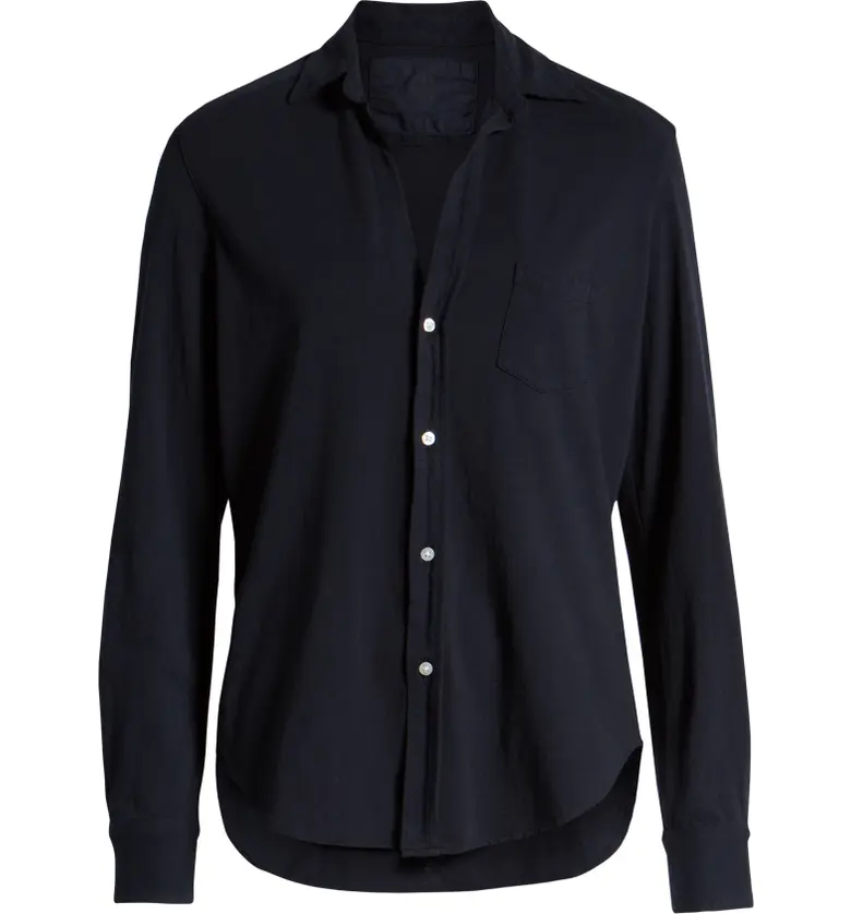  Frank & Eileen Tee Lab Button Front Jersey Shirt_BRITISH ROYAL NAVY