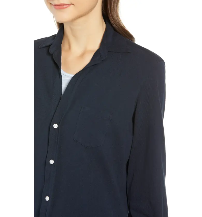  Frank & Eileen Tee Lab Button Front Jersey Shirt_BRITISH ROYAL NAVY