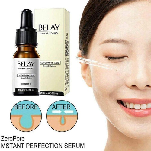  FUGJAOJO 3PCS Zero Pore Instant Perfection Face Serum,Poreless Skin Tightening Anti Aging Serum, Pore Skin Care Serum Essential Oil, Facial Essence to Improve Enlarged Pores - for All Skin