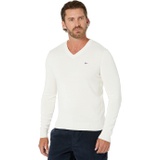Faconnable Nacre V-Neck Flag Organic Cotton Sweater 12GG