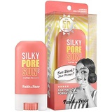 Faith in Face Silky Pore Sun Stick Sunscreen Primer Skinpore Controller, Makeup Primers Hide Fine Line Pore Minimizer Poreless Matte Smooth No Greasy UV Protect SPF 50, 0.59 oz