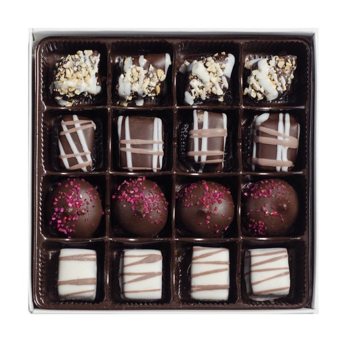  Fames Assorted Chocolate Gift Box - Great Happy Birthday, Valentine Chocolate Gift, Gourmet Chocolates with Gift Ribbon, Kosher, Dairy Free (31pc)