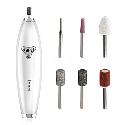  Fancii Professional Manicure & Pedicure Nail Drill System with Magnetic Case, Rechargeable - Cordless At-Home Nail File Kit with 8 Speed Settings, Buffer, Grinder, Shiner and Shape