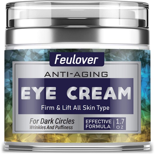  Feulover Eye Cream, Anti Wrinkle Eye Cream for Under Eye Bags, Reduce Dark Circles and Puffiness, Firm and Lift Your Skin,1.7fl. oz