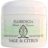 Florencia Sage & Citrus Lightweight Moisturizer - Oil Free Facial Moisturizer - Hydrating Face Cream for Sensitive, Oily, Acne Prone, Normal, Combination Skin  Plant-Based & Fast