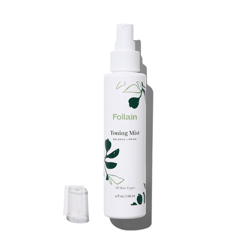  Follain Toning Mist: Balance + Prime  Rosewater, CoQ10, Chamomile  Antioxidant-rich hydrating mist  All Skin Types  Clean Beauty  4 fl oz