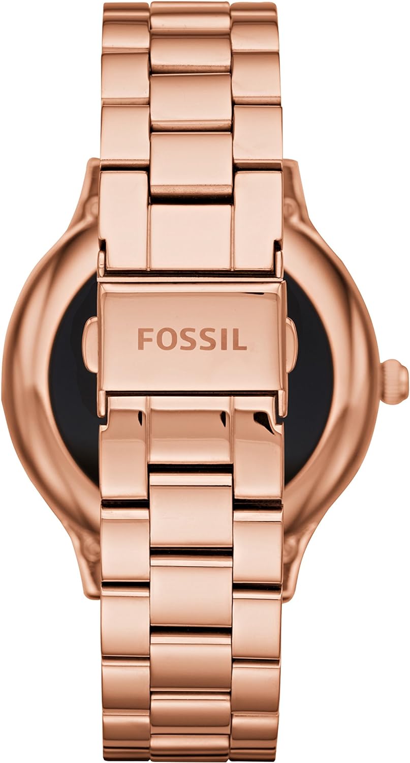 파슬 Fossil Q Womens Q Venture Stainless Steel Touchscreen Smart Watch with Stainless-Steel Strap, Rose Gold, 18 (Model: FTW6008)