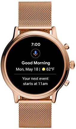 파슬 Fossil Gen 5 Julianna Stainless Steel Touchscreen Smartwatch with Speaker, Heart Rate, GPS, Contactless Payments, and Smartphone Notifications
