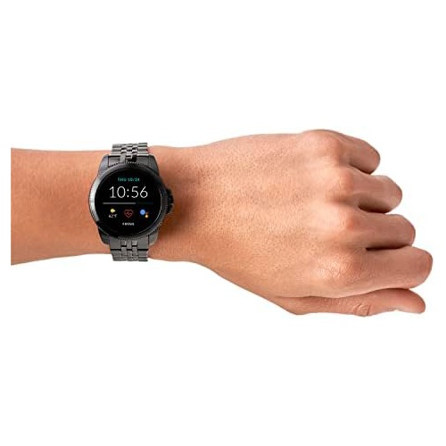 파슬 Fossil Mens Gen 5E 44mm Stainless Steel Touchscreen Smartwatch with Speaker, Heart Rate, Contactless Payments and Smartphone Notifications
