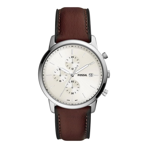 파슬 Fossil Minimalist Chrono Chronograph Leather Watch - FS5849