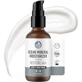 Foxbrim Naturals Ocean Mineral Facial Moisturizer - Natural & Organic Daily Face Lotion With Seaweed Bio-Complex - Anti Aging With Gotu Kola, Hyaluronic Acid, Sea Water Extract and Panthenol - Mois