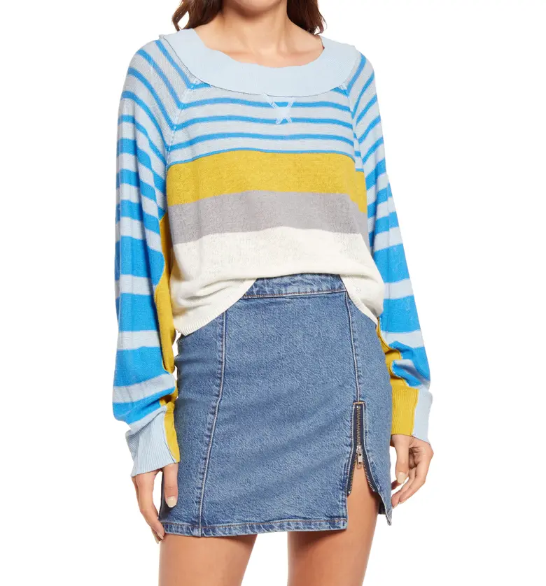 Free People Block Party Pullover_SUNNY SKIES COMBO