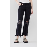 Free People Maggie Mid Rise Straight Jeans