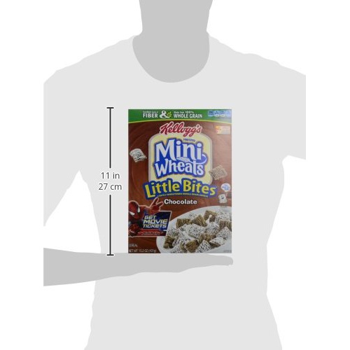  (Discontinued Version) Kelloggs Breakfast Cereal, Frosted Mini-Wheats, Little Bites, Chocolate, Low Fat, Excellent Source of Fiber, 15.2 oz Box