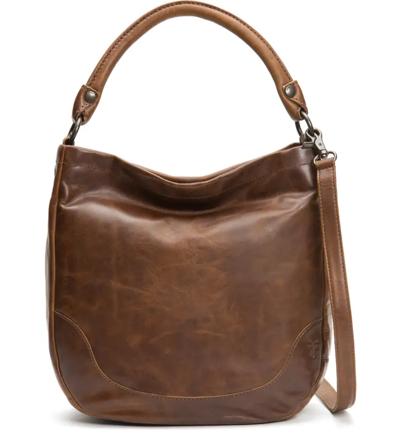 프라이 Frye Melissa Leather Hobo_Dark Brown