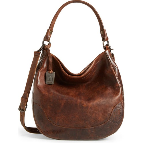 프라이 Frye Melissa Leather Hobo_Dark Brown