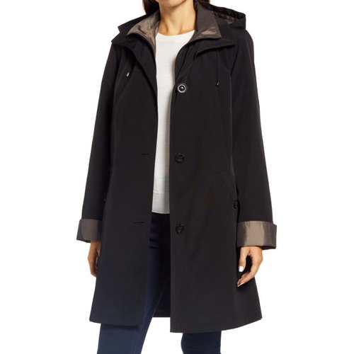  Gallery Water Resistant Hooded Rain Jacket_BLACK