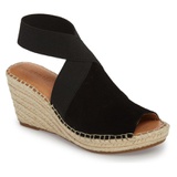 Gentle Souls by Kenneth Cole Gentle Souls Signature Colleen Espadrille Wedge_BLACK SUEDE