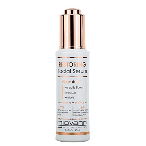  GIOVANNI Restoring Facial Serum, 1.6 oz. Energizing Vitamin C Naturally Boosts Energizes and Revives (Pack of 1)