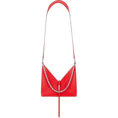 지방시 Givenchy Small Cutout Chain Strap Leather Crossbody Bag_RED