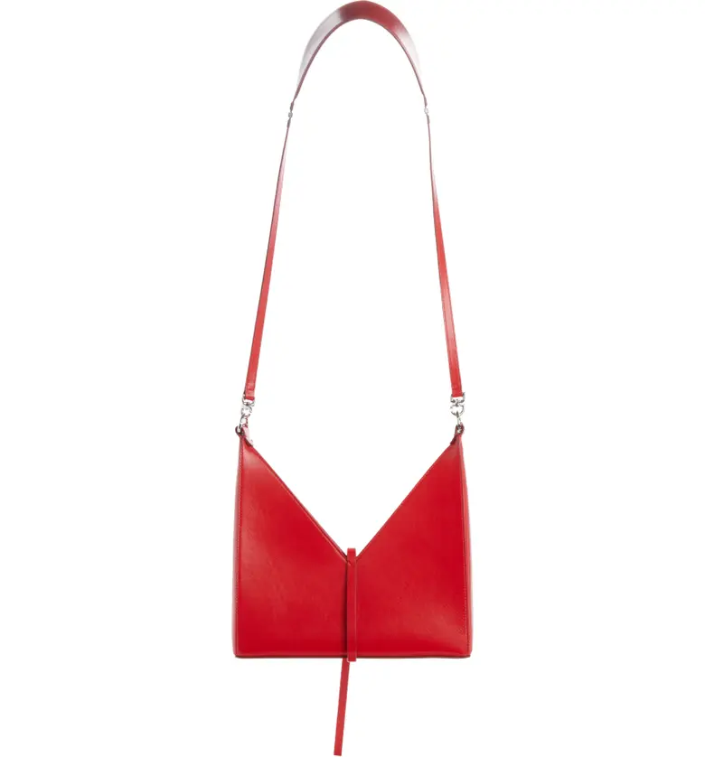 지방시 Givenchy Small Cutout Chain Strap Leather Crossbody Bag_RED
