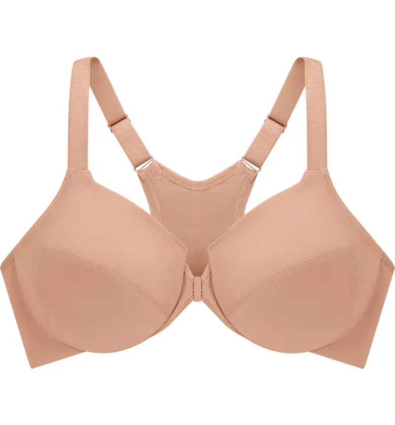  Glamorise WonderWire Front Close Smoothing Underwire Bra_CAFE AU LAIT