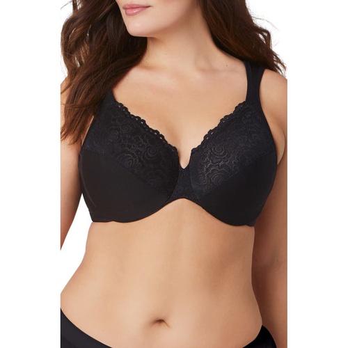  Glamorise WonderWire Low Cut Lace Underwire Bra_BLACK