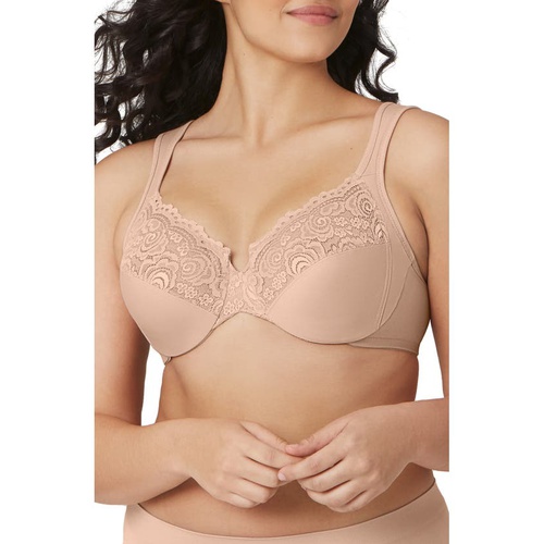  Glamorise WonderWire Low Cut Lace Underwire Bra_CAF