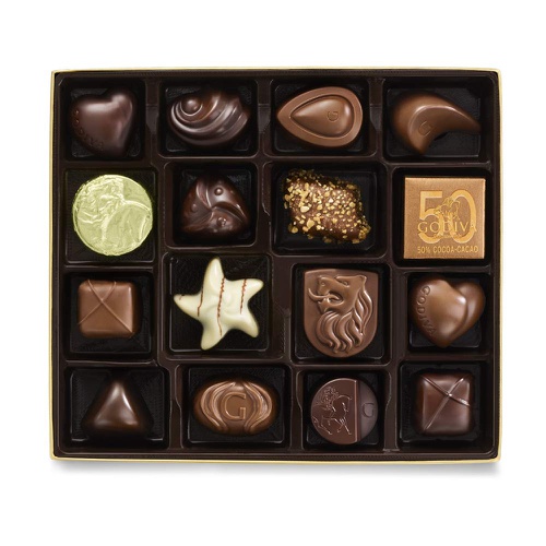  GODIVA Chocolatier Chocolate Gold Gift Box, Assorted, 19 Count
