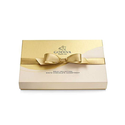  GODIVA Chocolatier Gift Box, White-Chocolate 22 Count