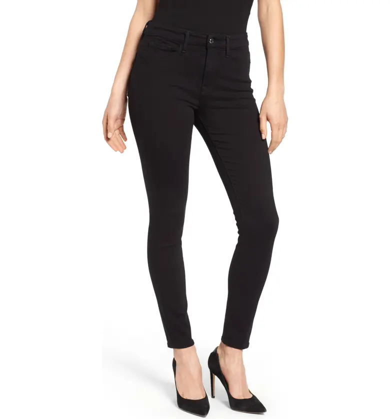  Good American Good Legs High Rise Skinny Jeans_BLACK