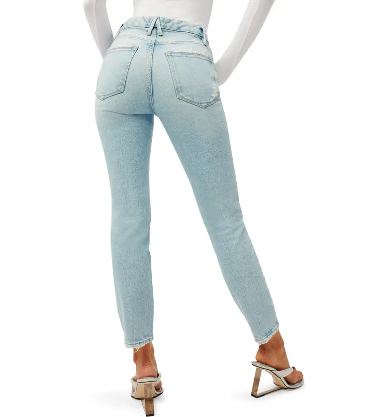  Good American Good Classic Straight Leg Jeans_BLUE681