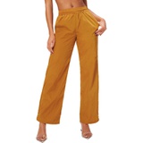 Good American Wide Leg Track Pants_BRONZE BROWN001