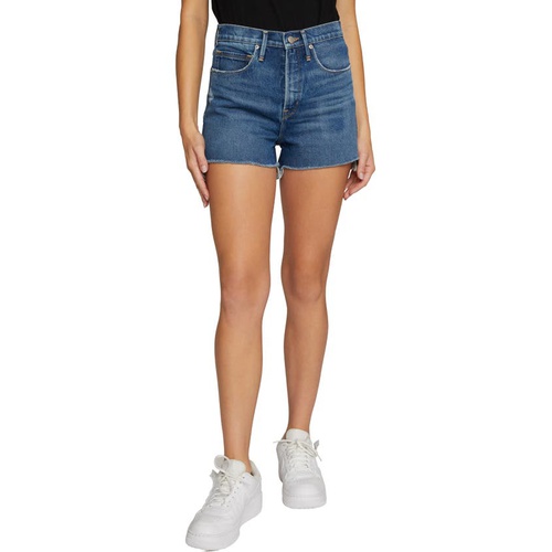  Good American Good 90s Cutoff Denim Shorts_BLUE645