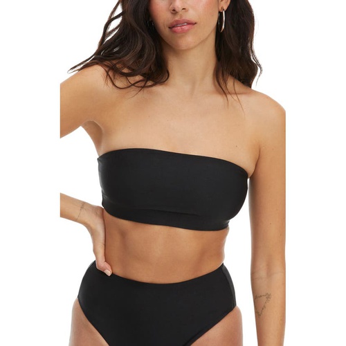  Good American New Shine Band Swim Top_BLACK001