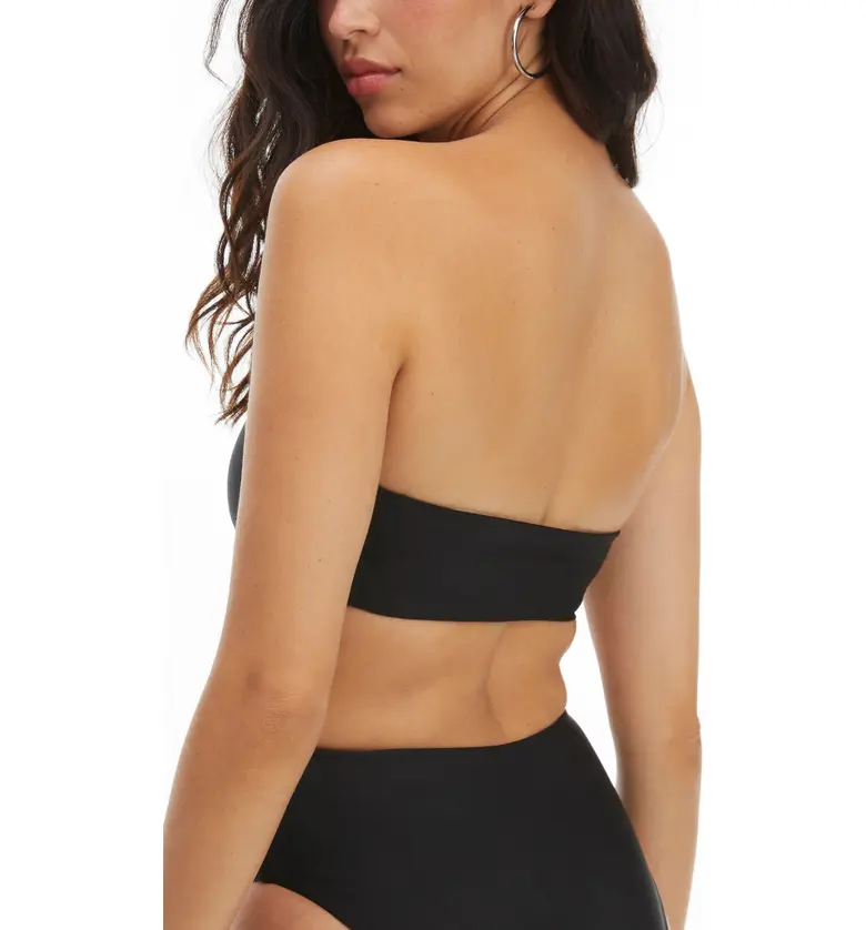  Good American New Shine Band Swim Top_BLACK001