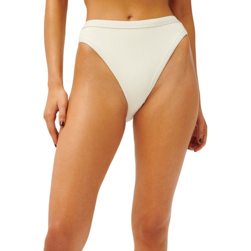  Good American Sport High Cut Bikini Bottoms_IVORY001