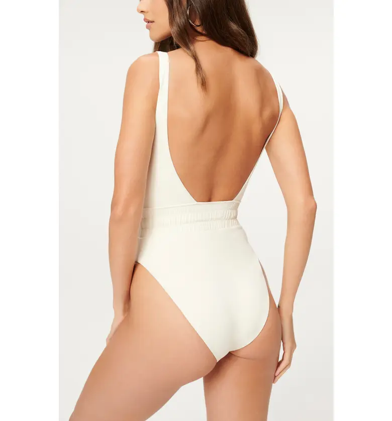  Good American Waist Framer One-Piece Swimsuit_IVORY001