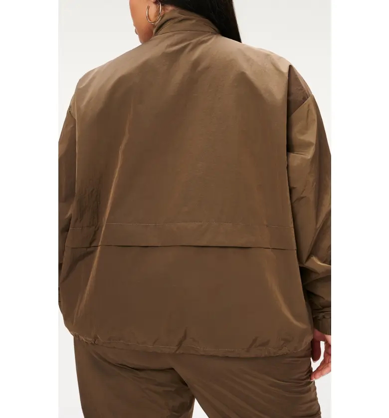  Good American Essential Nylon Anorak_MOCHA001