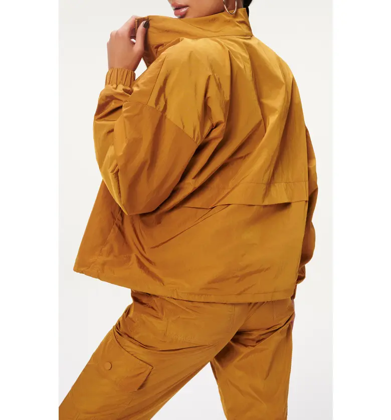  Good American Essential Nylon Anorak_BRONZE BROWN001