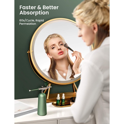  GX·Diffuser Cordless Makeup Airbrush, Luxury Facial Oxygen Machine, Portable Serum Toner Nano Mist Sprayer Facial Mister Device, Ladys Gifts Skin Care Tool