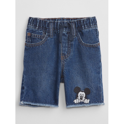 갭 babyGap | Disney Mickey Mouse Slim Denim Pull-On Shorts