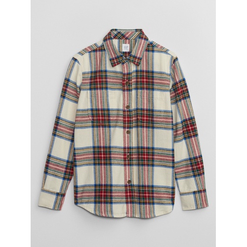 갭 Kids Plaid Flannel Shirt